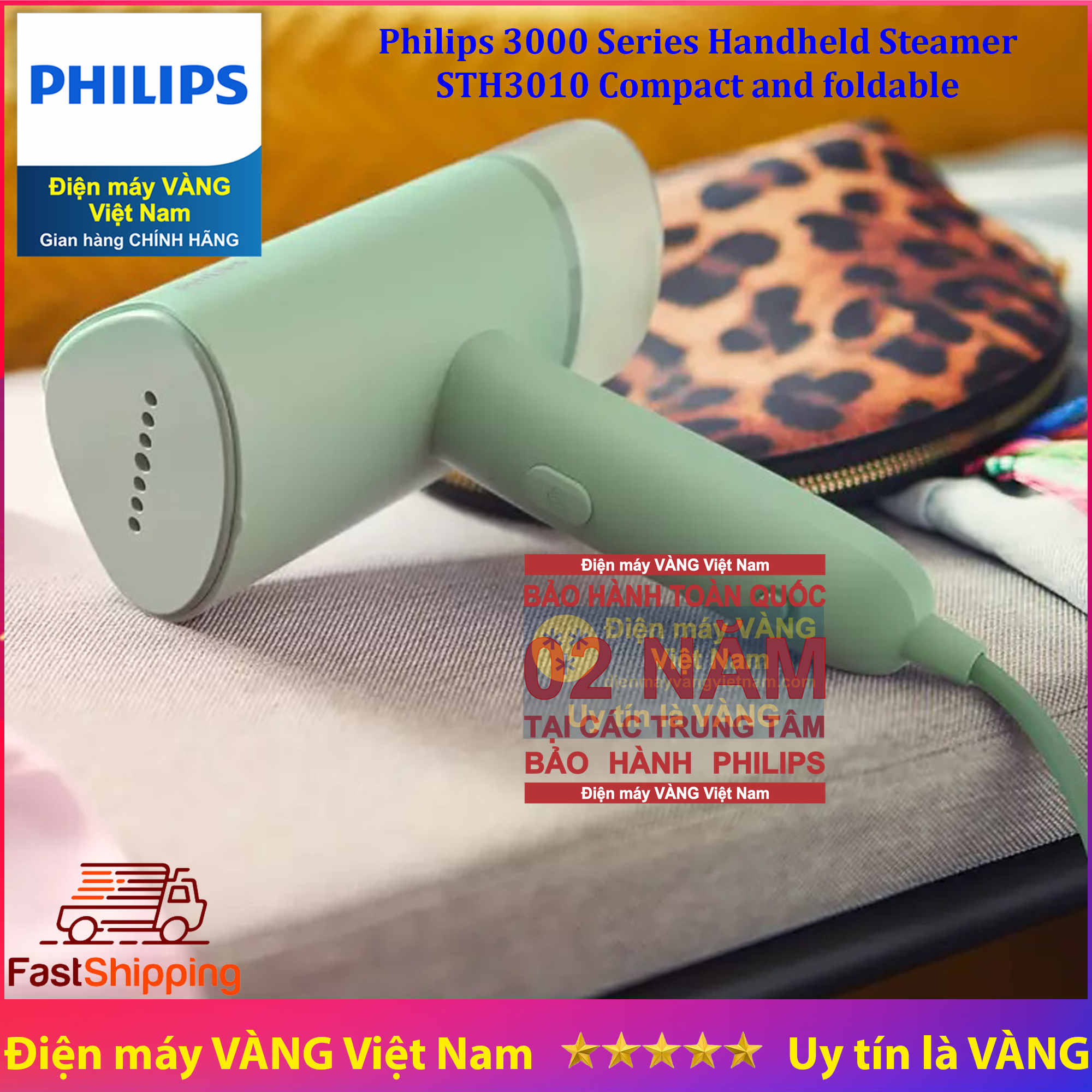 Bàn ủi hơi nước cầm tay 3000 Series Philips STH3010 Handheld Steamer
