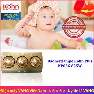 Đèn sưởi nhà tắm 3 bóng Braun Kohn Plus KP03G 825W