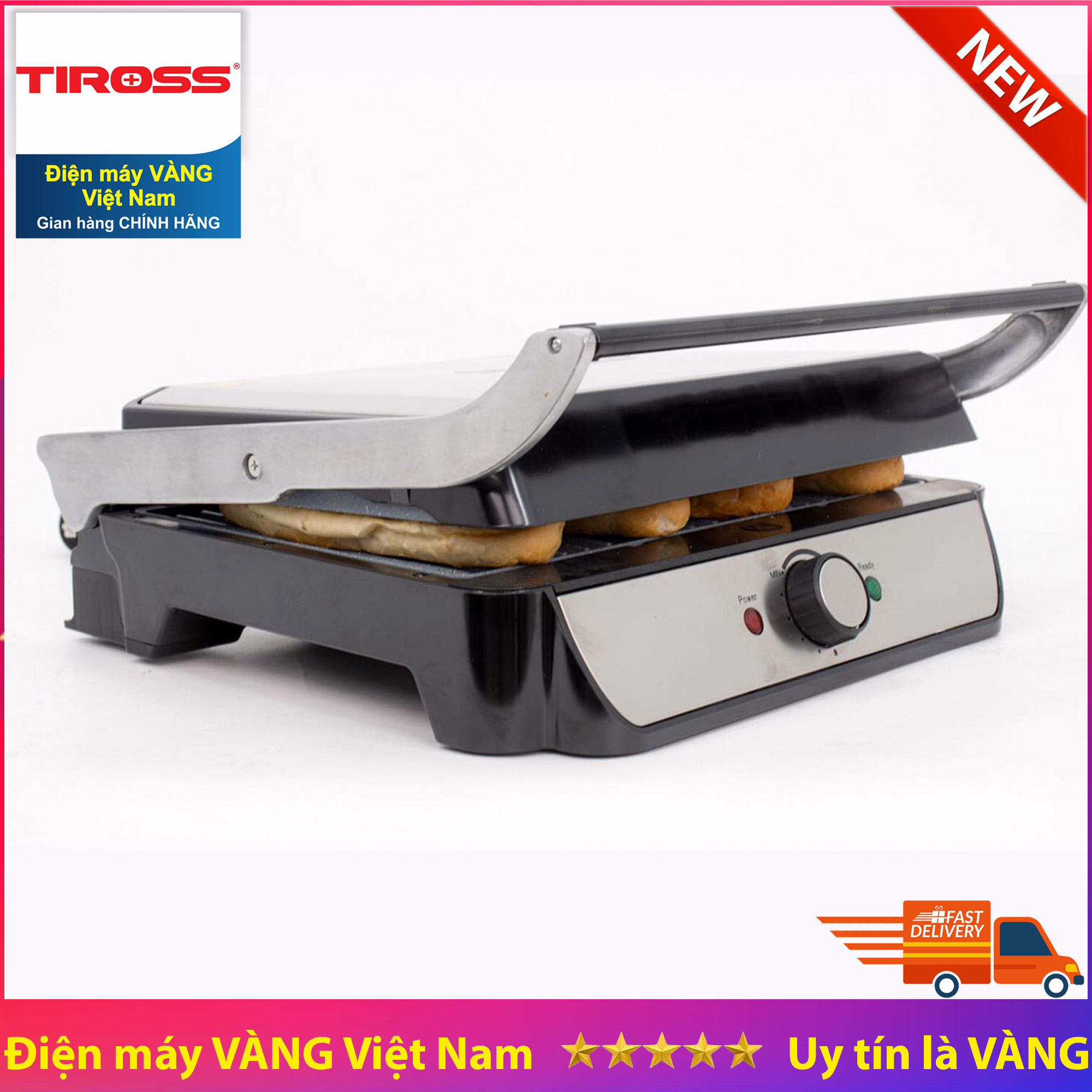 Máy kẹp nướng bánh mỳ đa năng Tiross TS9654