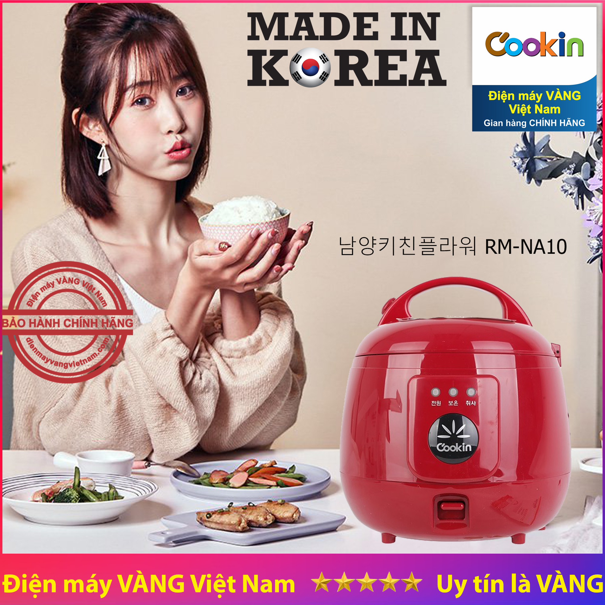 Nồi cơm điện Hàn Quốc Cookin RM-NA10 1.0l