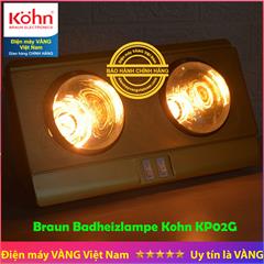 Đèn sưởi nhà tắm 2 bóng Braun Kohn Plus KP02G