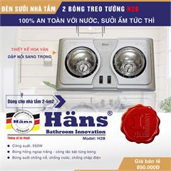 Đèn sưởi nhà tắm 2 bóng Hans H2B