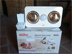 Đèn sưởi nhà tắm âm trần Braun Kohn BK02G tích hợp quạt thông gió và đèn chiếu sáng