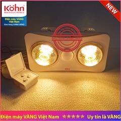 Đèn sưởi nhà tắm âm trần Braun Kohn BK02G tích hợp quạt thông gió và đèn chiếu sáng