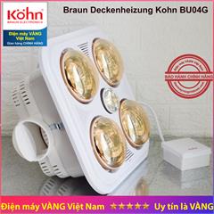 Đèn sưởi nhà tắm âm trần Braun Kohn BU04G