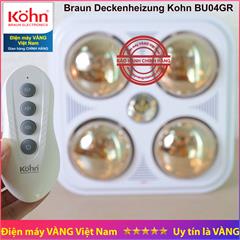 Đèn sưởi nhà tắm âm trần Braun Kohn Profile Plus BU04GR