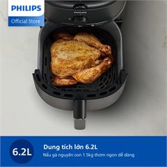 Nồi chiên không dầu Airfryer series 1000 6,2 lít NA130/00 NA130 dung tích 6.2L, 12 chức năng nấu, bảo hành 24 tháng, hàng chính hãng