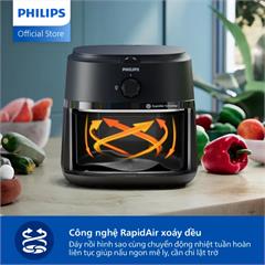 Nồi chiên không dầu Airfryer series 1000 6,2 lít NA130/00 NA130 dung tích 6.2L, 12 chức năng nấu, bảo hành 24 tháng, hàng chính hãng