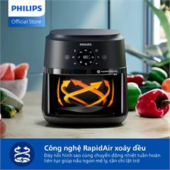 Nồi chiên không dầu điện tử Airfryer series 2000 NA220/00 NA220 dung tích 4.2L 13 chức năng nấu, bảo hành 24 tháng, hàng chính hãng