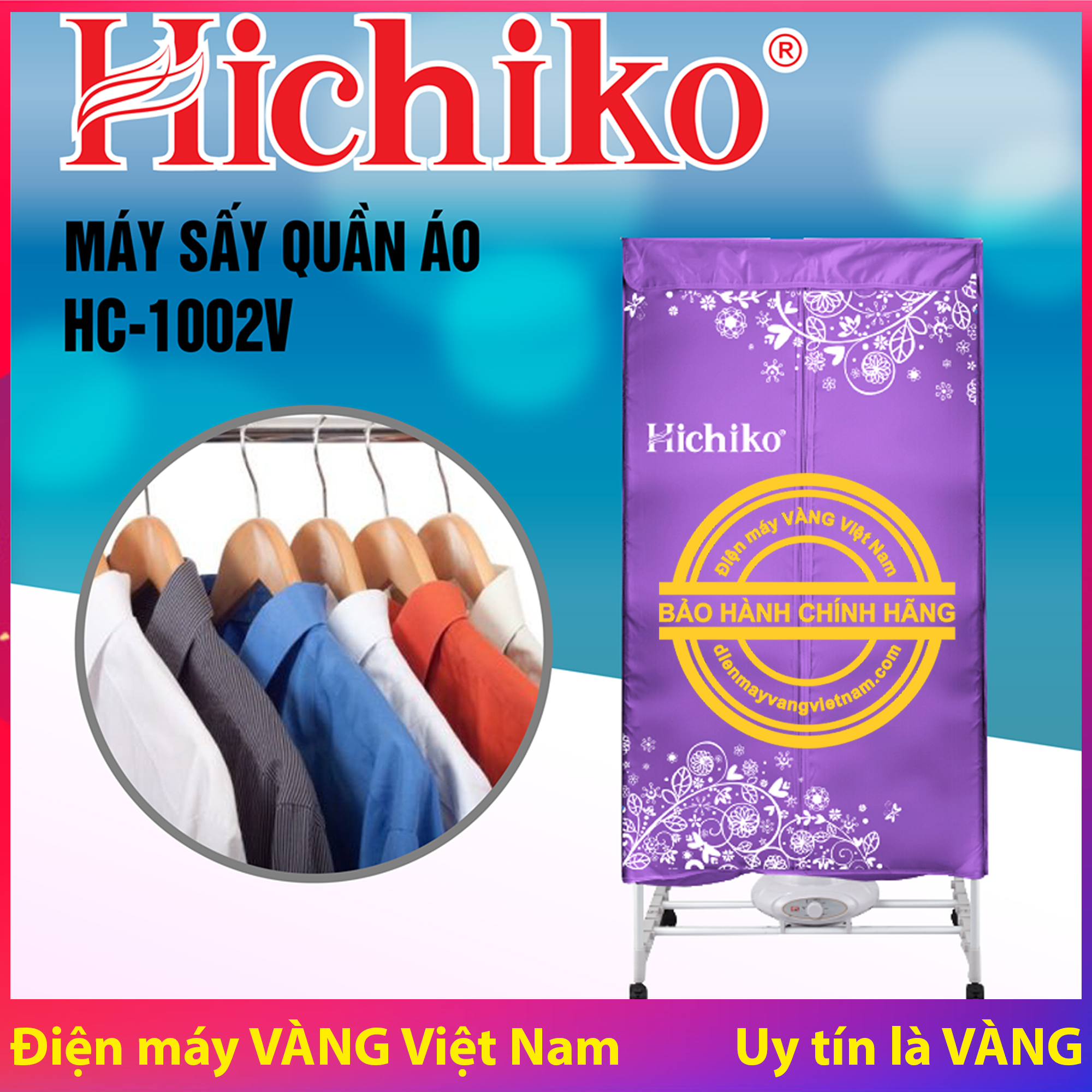 Tủ sấy quần áo cao cấp Hichiko HC1002V